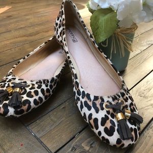 Leopard Print Sperry Flats Size 9.5